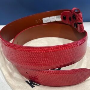 KemoSabe Red Lizard Belt Strap